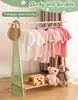 Perchero de ropa para niños con estante de almacenamiento, estante de disfraces para niños, perchero para colgar ropa, organizad 5