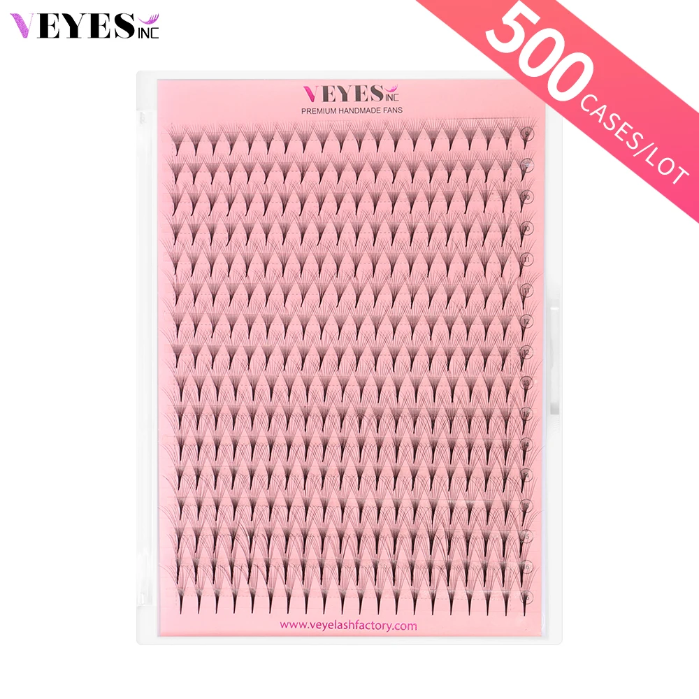 Veyes Inc 500 Custodie/Lot Premade Fans Lashes Extension Ciglia Veyelash 320 Fans Slim Thin Pointy Base Russian Volume Fans Lash