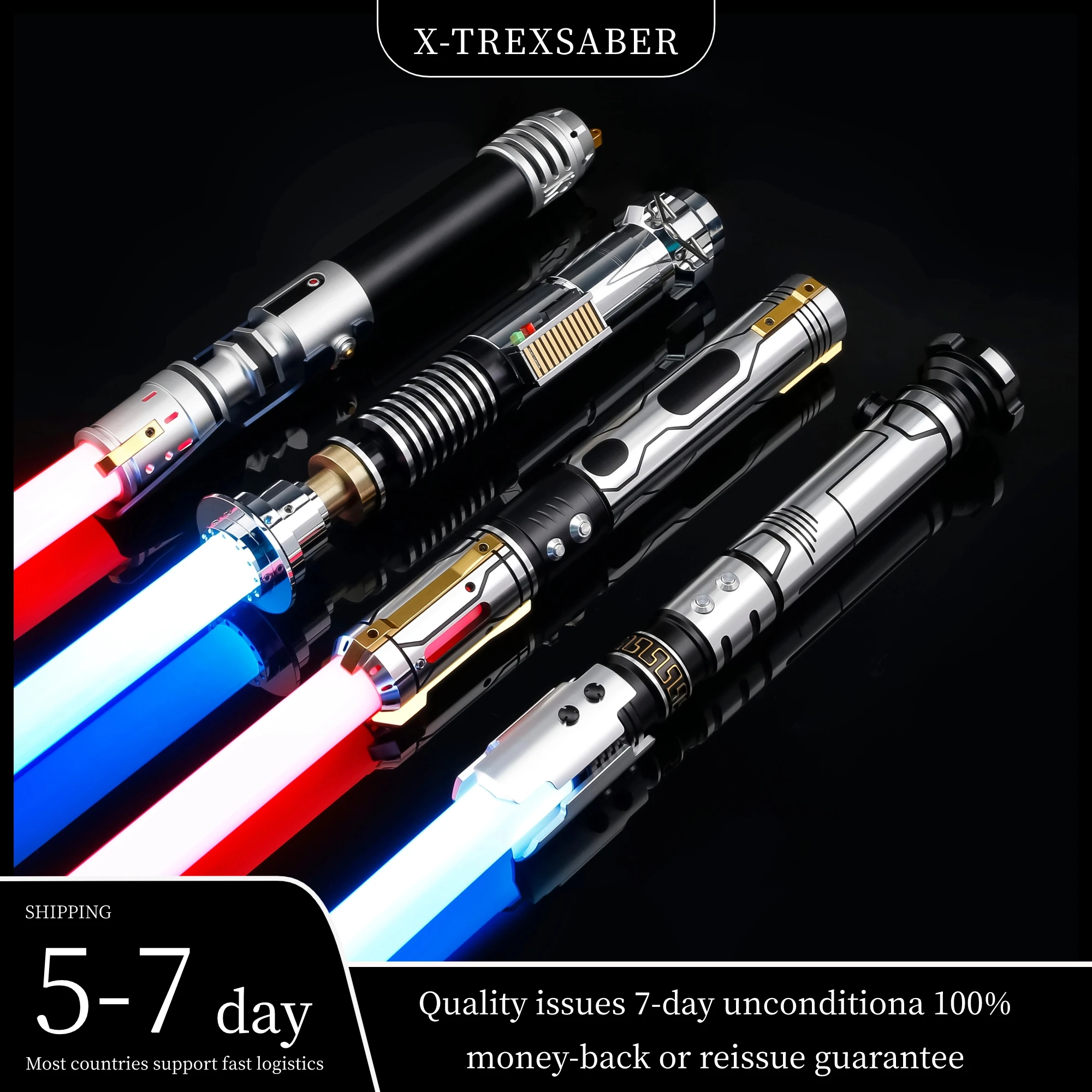 Txq Lightsaber Anakin Vader Rgb Metallo Vuoto Hilt Combat Smooth Swing Regolazione Laser 12 Colori Jedi Cosplay Blaster Toy Skywalker