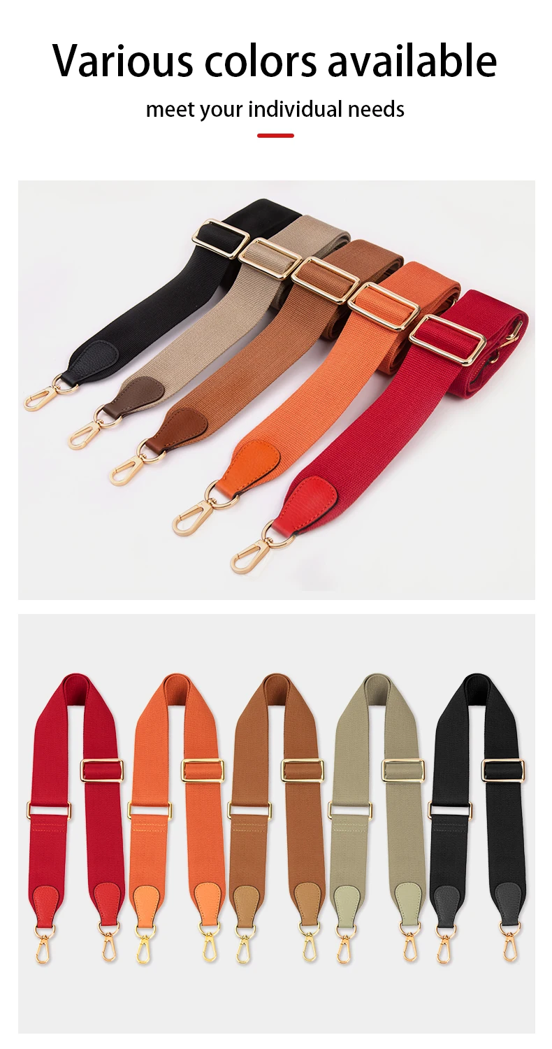 CRAZYSMITH Bag Strap For Hermes Evelyn Bags Canvas Shoulder Crossbody Straps Replacement Adjustable 100-110cm Bag Accessories