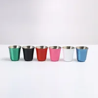 80ml Stainless Steel Espresso Cup Set Double Wall 304 Stainless Steel Small Coffee Cup Capsule Milk Mug Double Wall Insulated 5