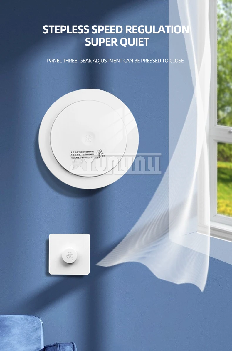 Description Picture 4 of itemHousehold two-way Ventilation Fan Silent Exhaust Fan Fresh Air Ventilator Outdoor Air System