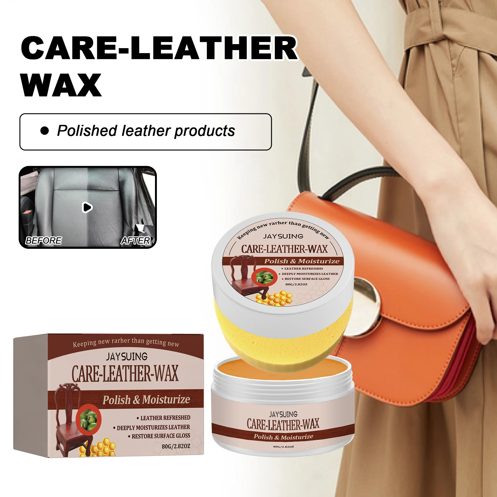 Leather Shoe Care Cream Polish Wax for Leather Protection