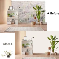 วอลเปเปอร์ลายมาการองกันน้ำแบบมีกาวในตัว 1 ม้วน 40 ซม. ห้องนั่งเล่น ห้องนอน วอลเปเปอร์ตกแต่งป้องกันการเปรอะเปื้อน 5