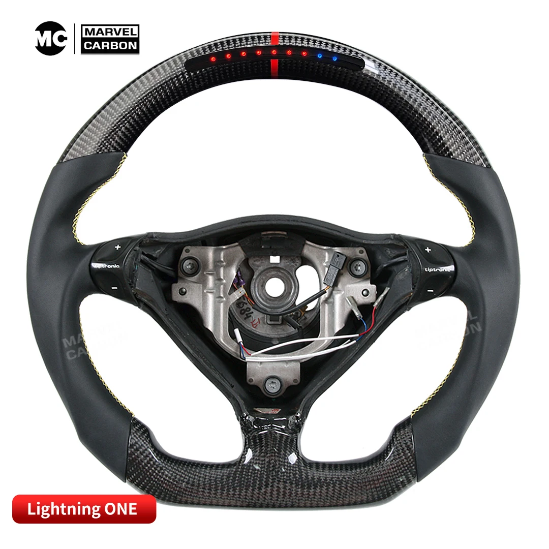 포르쉐 Boxster 986 996 993 100% 와 호환되는 LED 성능 스티어링 휠 디스플레이, 실제 탄소 섬유