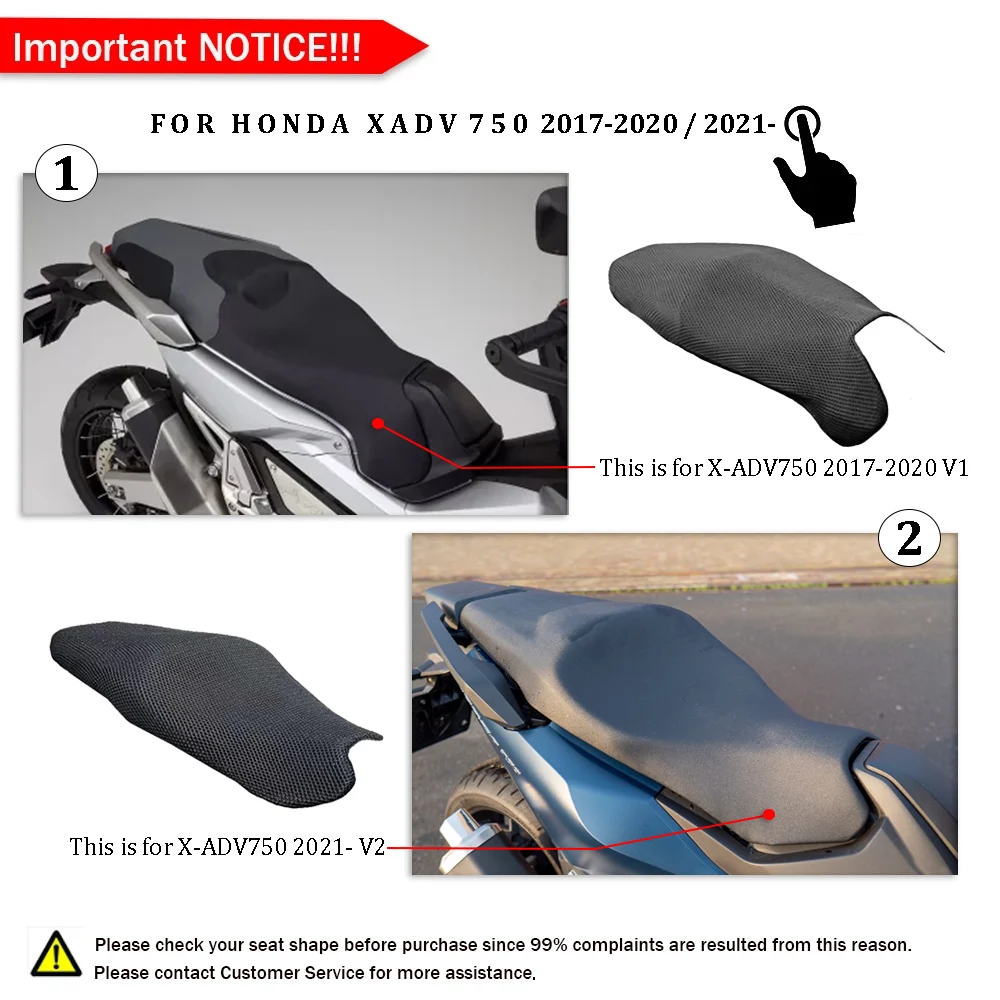 Motorcycle Accessories for-Honda X-ADV 750 X ADV XADV 750 XADV750 Rear Seat Cowl Cover 3D Mesh Net Sun proof Protector