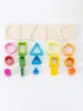 5 Sets Geometric Shape Sorting Stacking Toys, Early Learning Color & Shape Recognition Matching Toys 2