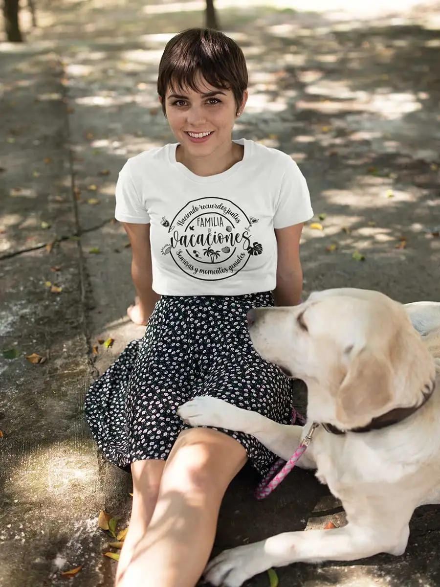 Playera De Mujer Con Estilo Vacaciones En Familia
