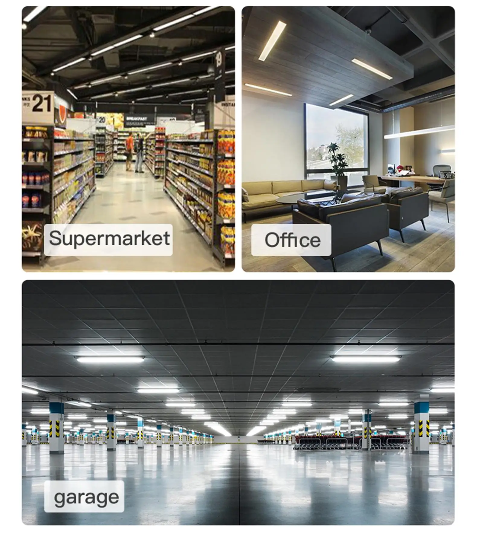 0,9 m 1,2 m LED-Röhrenbefestigung, Plug-and-Play, superhelle Röhrenleiste mit Stecker für Zuhause, Geschäft, Büro ‌ Unter dem Schrankleuchte Garag – Detail 18