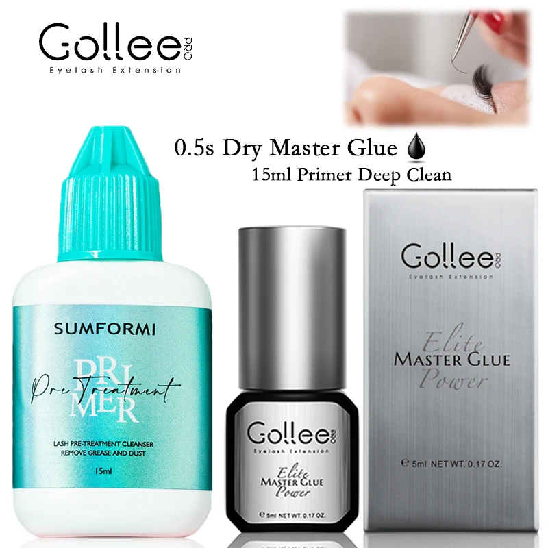 

Gollee 0.5s Dry Glue for Eyelash Extension Waterproof 5ml Primer for Eyelashes Deep Clean Long Retention Lash Extension Supplies