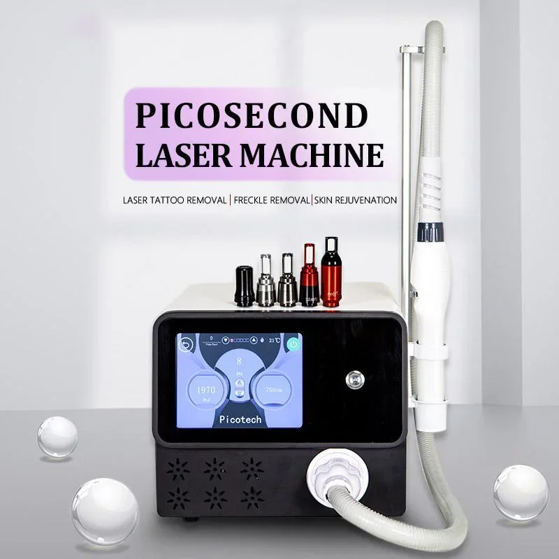 Nouveau Machine portative de Laser de retrait de tatouage de picoseconde q-switch ND Yag Micro Laser pour l'élimination des pigments Micro Laser pour l'acné