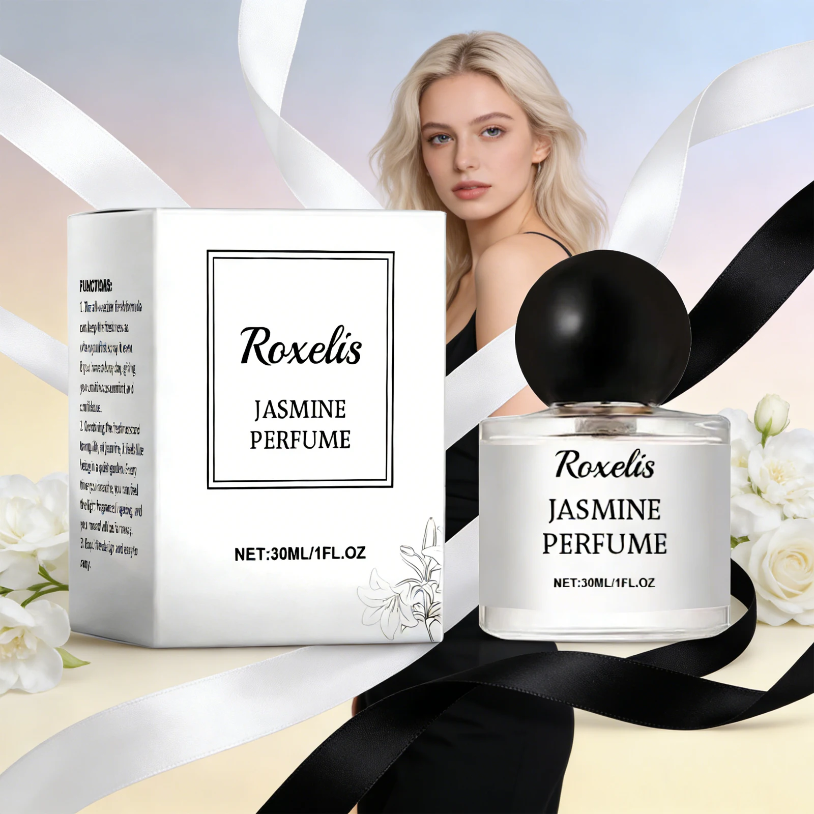 ROXELIS 30ml Jasmijnparfum Fris en langdurig Geavanceerde, eenvoudige verpakking Jasmijngeur Laat je vrouwelijke glamour zien_voghion.com