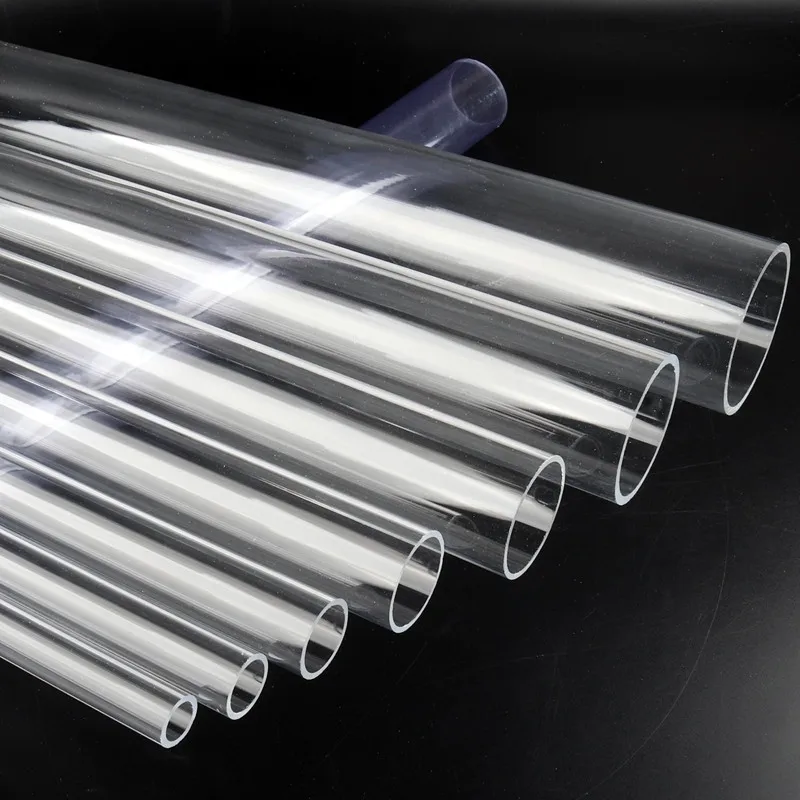 DMiotech 2-Pack Clear Acrylic Tubing - 18mm X 20mm X 12" Rigid Plastic Pipe For Aquariums, Plumbing, DIY