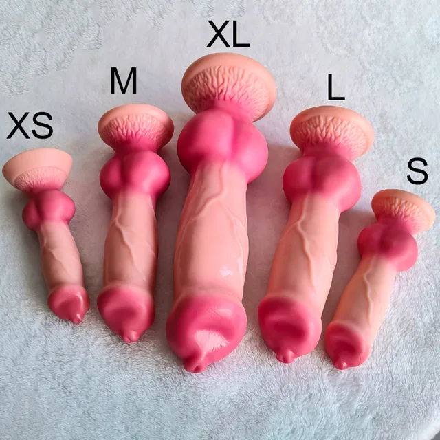 Realistisches Monster Riesendildo Wolf Hunde Tier Penisknoten mit Saugnapf Schwanz Anal Plug Anal Erwachsene Sexspielzeug für Frauen Orgasmus 1