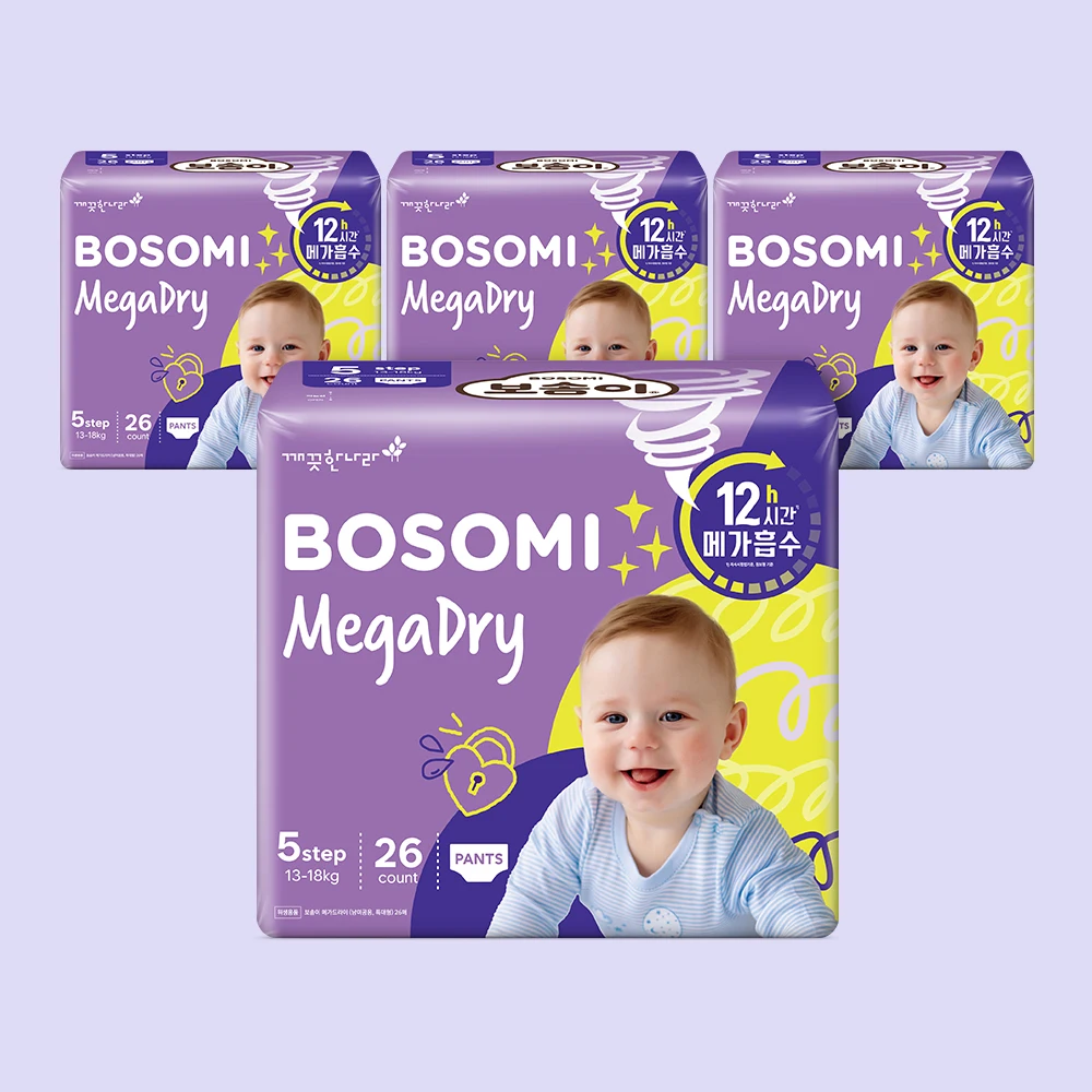 Bosom's Megadry Panty Extra Large Common 26 Pieces × 4 Pack