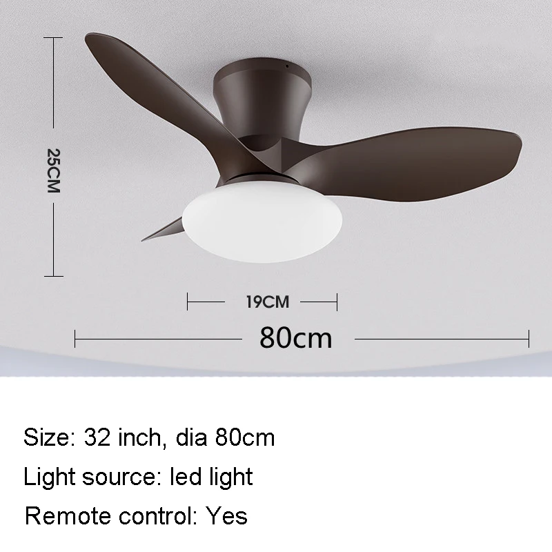 Mini Small Ceiling Fan Lamp Dining Room Bedroom Ceiling Fan Light With Remote Control For Home ventilador techo