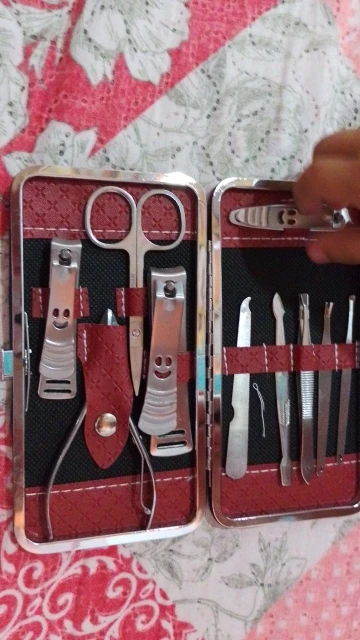 Kit Cortador De Unha Manicure Portatil Estojo Pinca Tesoura photo review