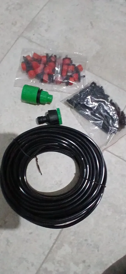 Micro Drip Irrigation System Portable 20M Automatic Watering with Adjustable Drippers Misting Watering Kits Garden Hose photo review