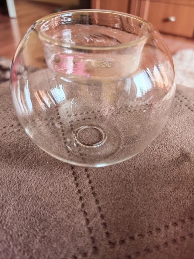 Clear Glass Tea Spot Candle Holder, Hollow Round Light, Living Room Decoration, Wedding Decoration, Home Decoration, 1PC photo review