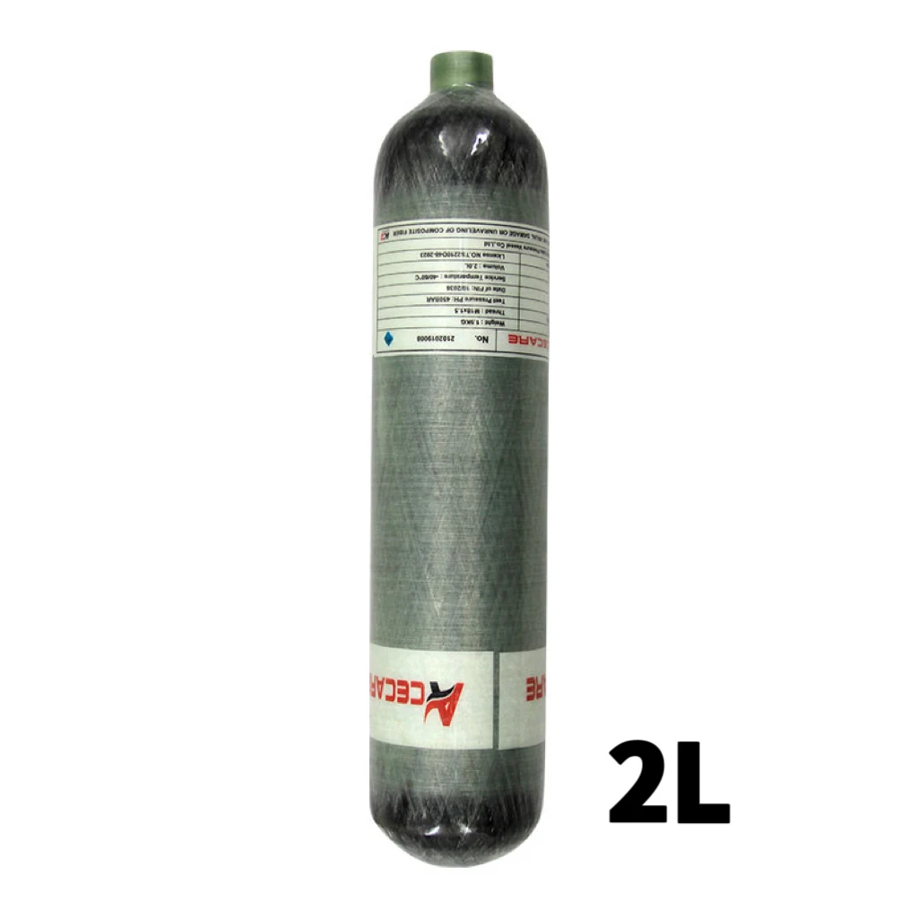 ACECARE Cylinder z włókna węglowego HPA 2L 300Bar 30Mpa 4500Psi Rebreather do nurkowania do nurkowania M18 * 1.5 stacja napełniania zaworów