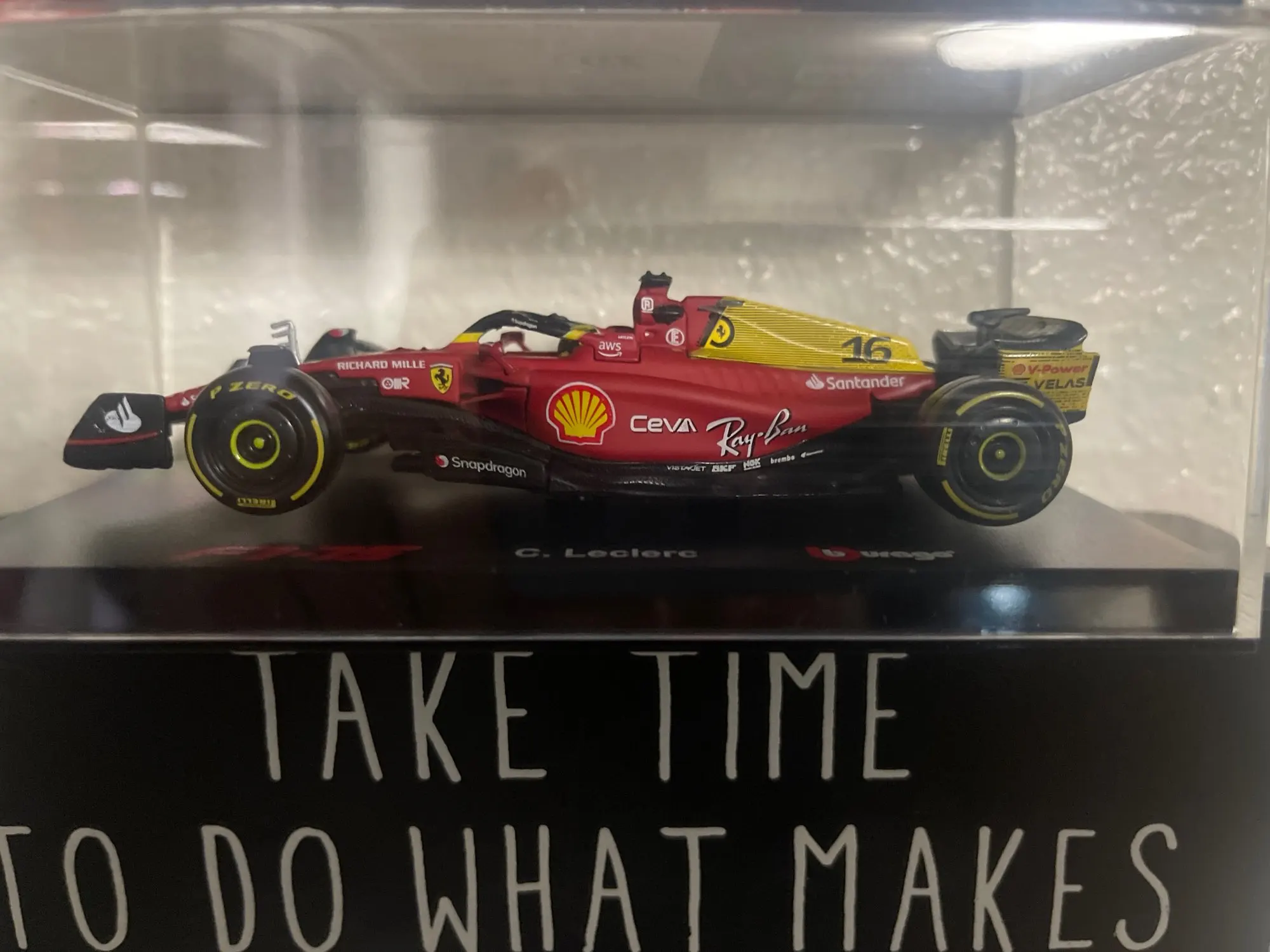 Bburago F1 2022 Car Model with Showcase, 75th Ferrari F175 Scale 1:43 Mercedes Red Bull Racing Replica Formula 1 Toy Miniature photo review