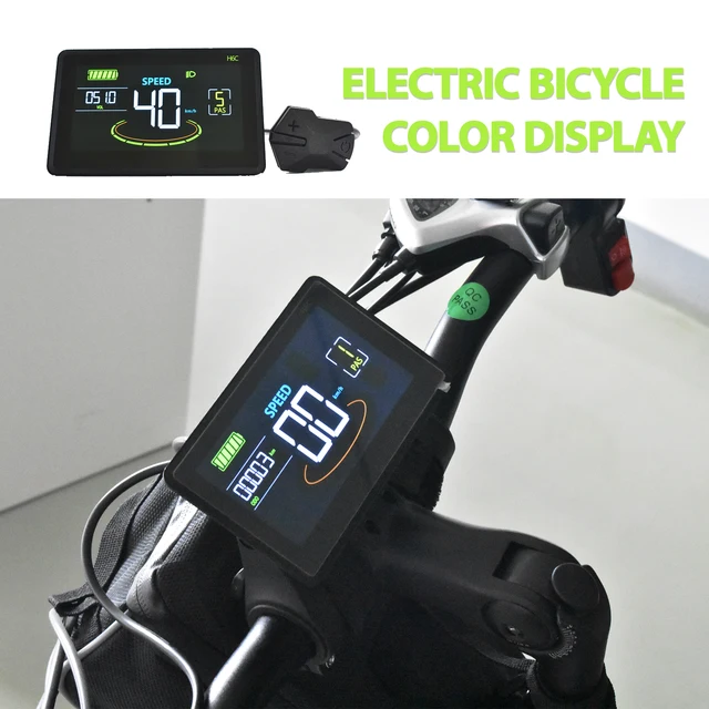 H6C – ordinateur de vélo électrique H6C, compteur de vitesse, écran numérique horizontal, odomètre, couleur filaire, accessoires de vélo 1