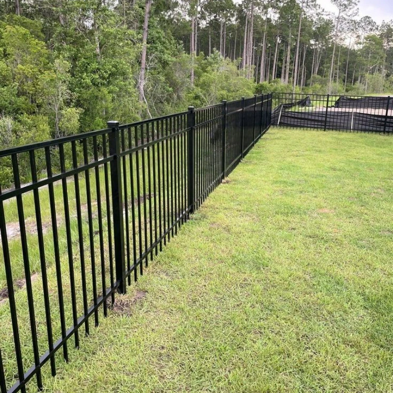 Modern Black Aluminum Garden Fence Panels