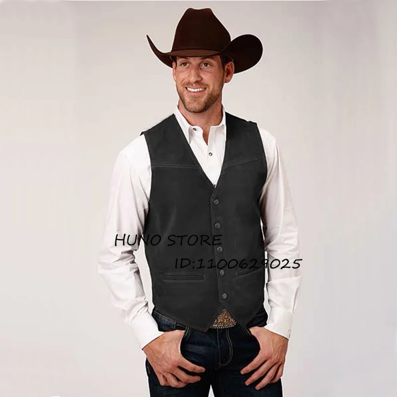 

Men's Suede Suit Vest Single Breasted V Neck Slim Fit Sleeveless Jacket Wedding Prom Blazer Male Brown Tank Top 남자 조끼