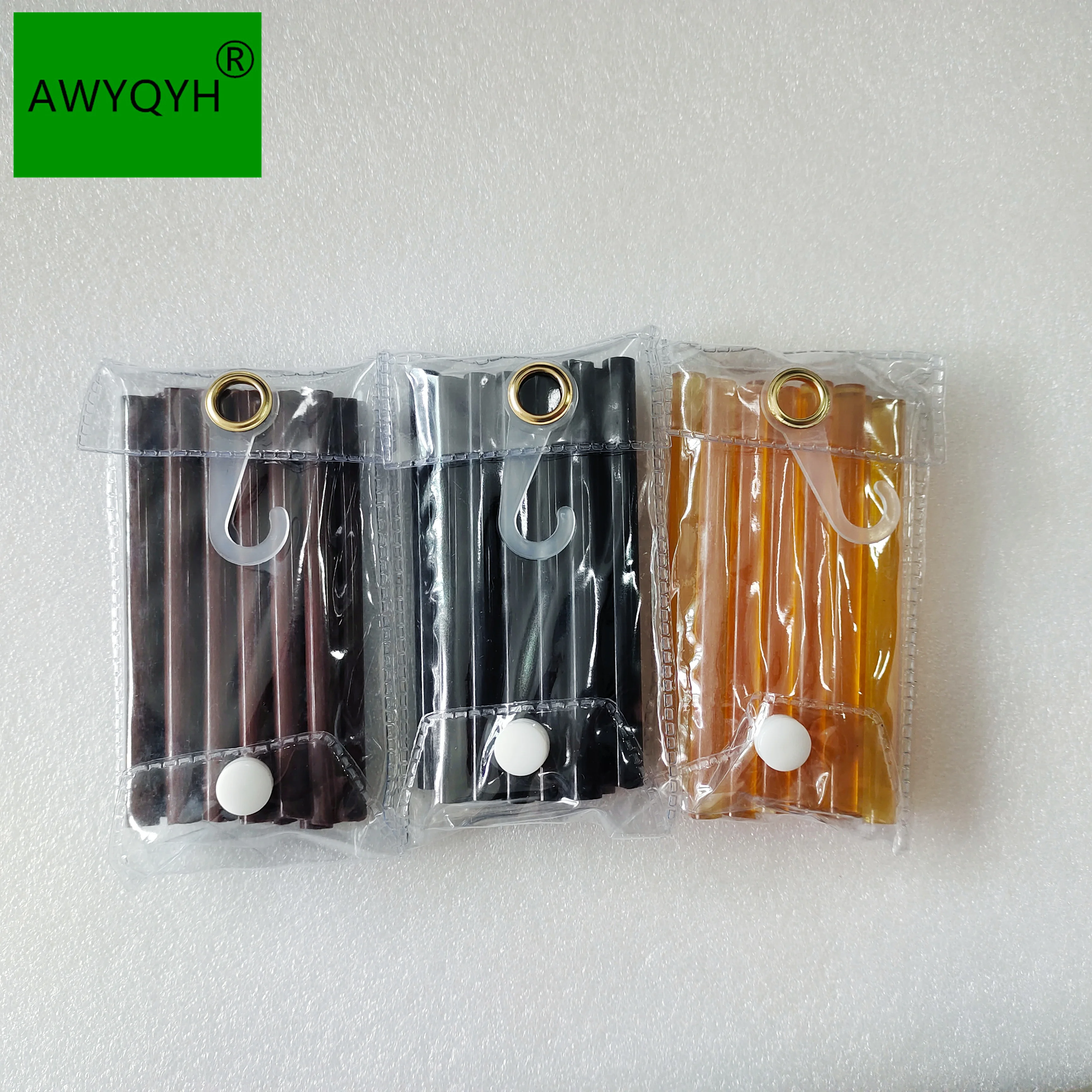 12pcs/Lot Keratin Glue Sticks,Fusion Glue, Brown, Black and Transparent Yellow, 3 Colors in Stock Optional