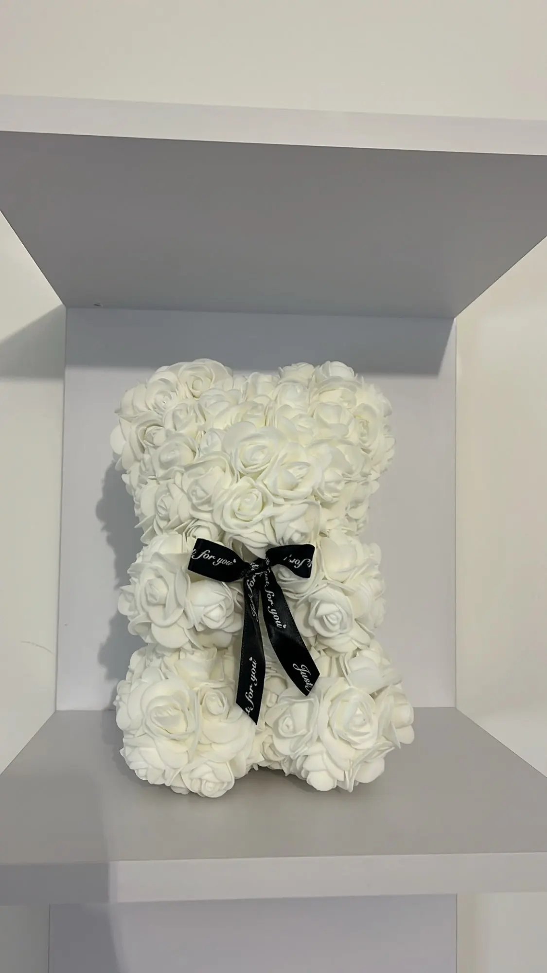 Oso de Peluche hecho de flores Regalo Romántico día de San Valentín