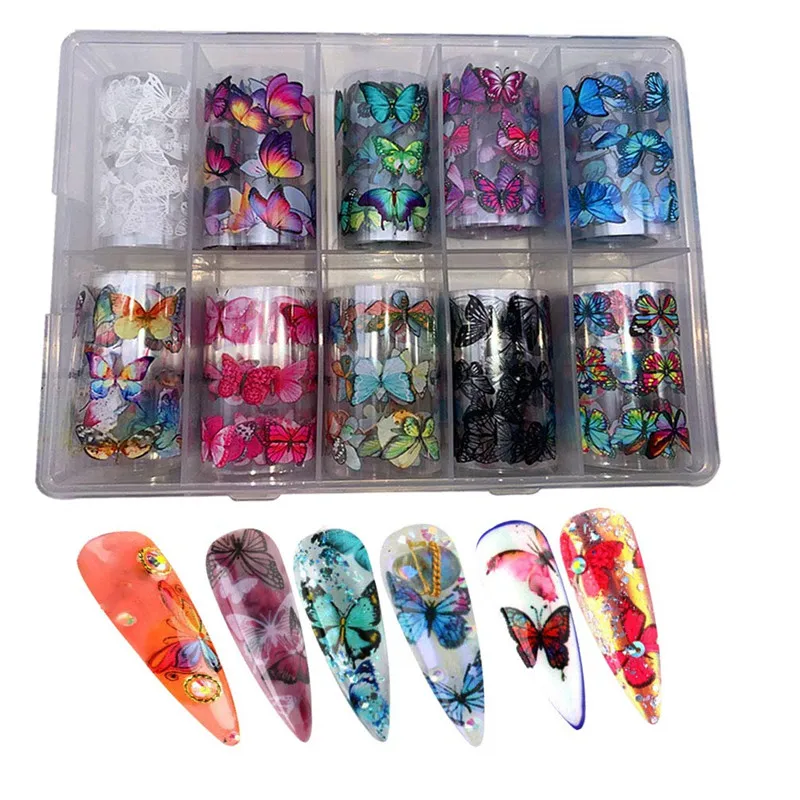 10 Roll Luxury Designer Nail Transfer Foil