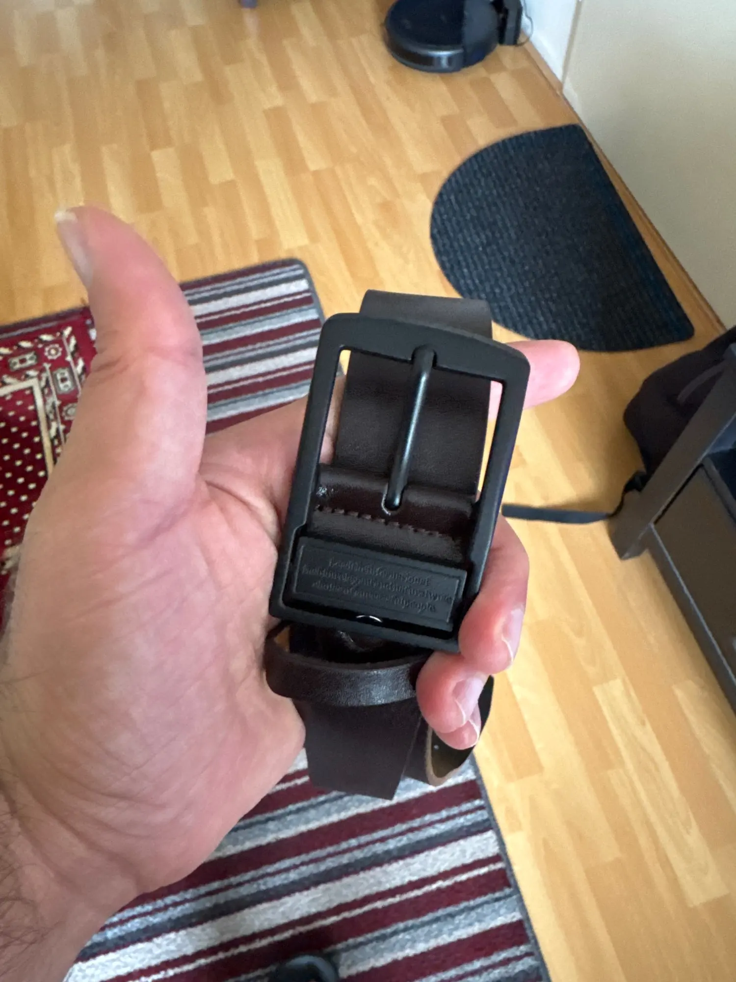 MIDNIGHT SOVEREIGN™ – Black Buckle Genuine Leather Belt photo review