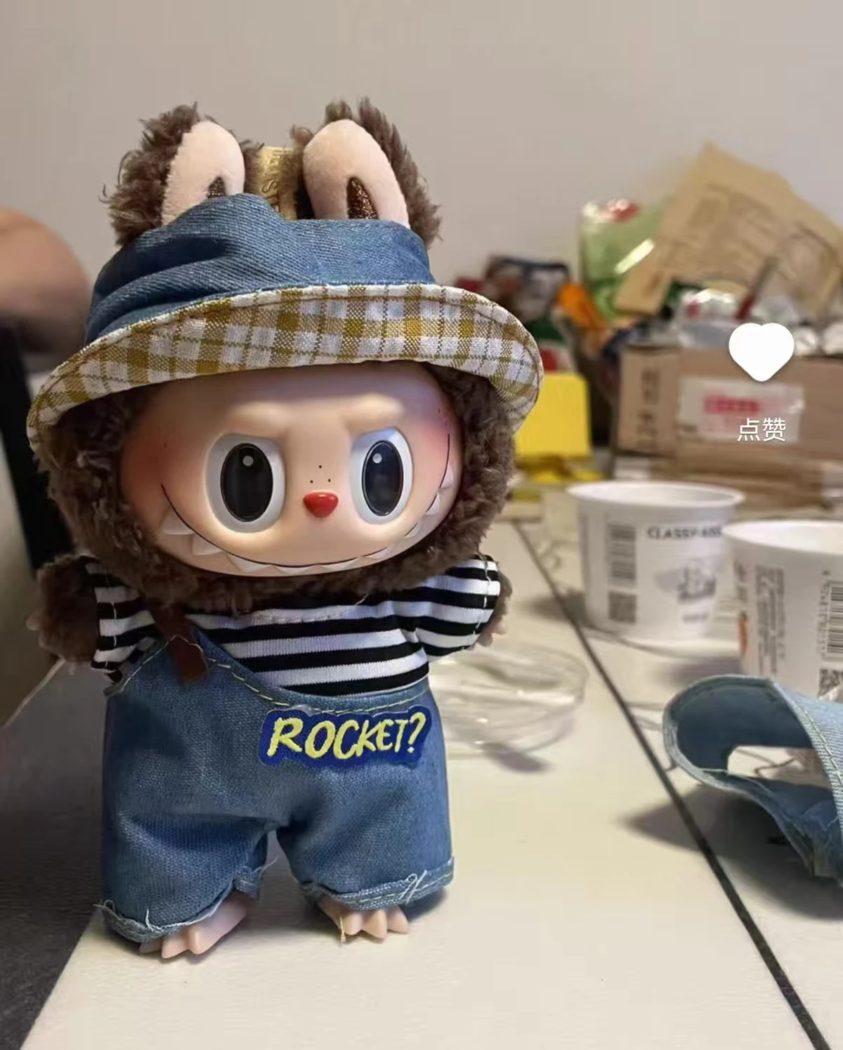 Labubu V1/V2 Doll Clothes: Strap Pants & Skirt Overalls Set with Accessories photo review