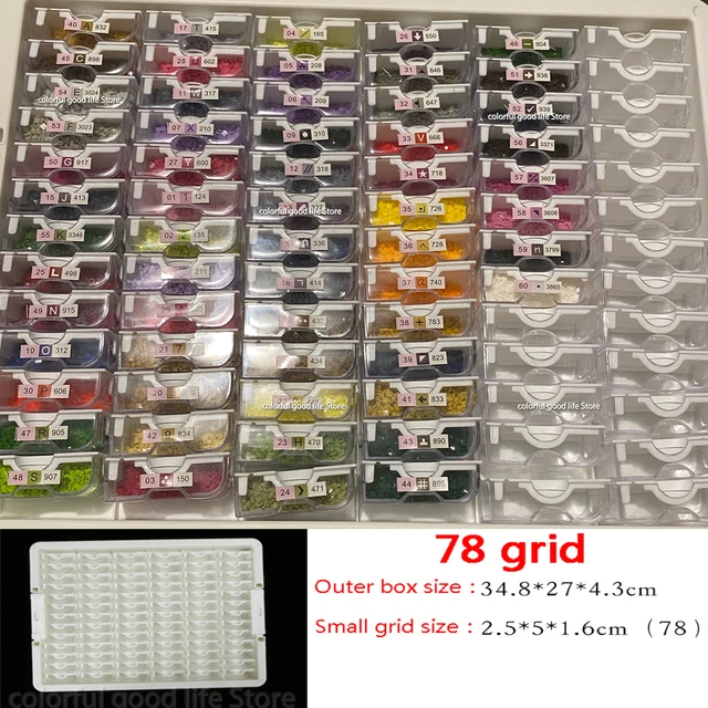 Elizabeth Ward Bead Storage Portable Container Transparent 48/80 Grids Box  - AliExpress