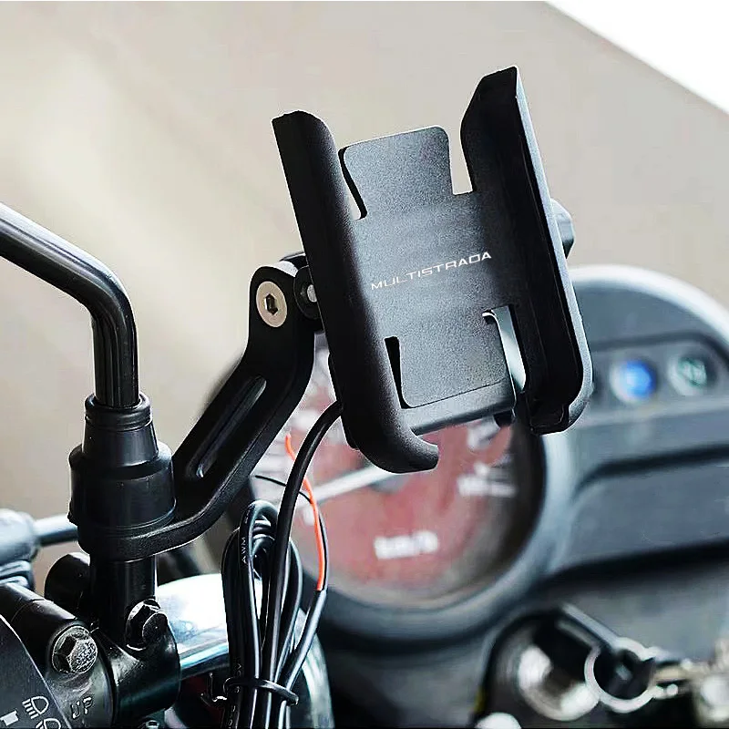 Ducati Multistrada 950 1100 1200 1260 1200S 1260S V4 액세서리, 오토바이 핸들 바, 휴대폰 거치대, GPS 스탠드 브래킷