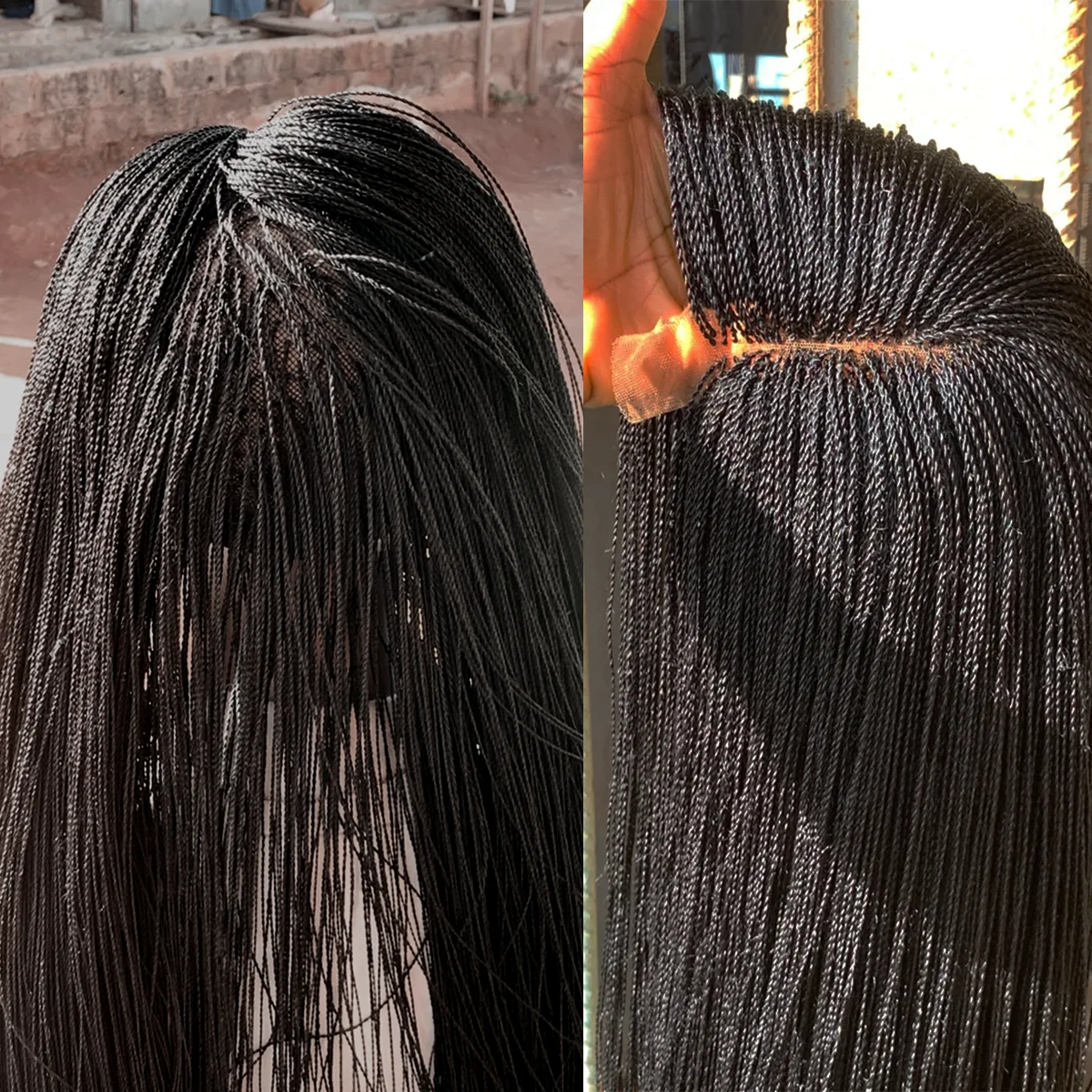 Twist Wig, Twist Braided Wig, Micro Million Twist Wig, Afro Braided