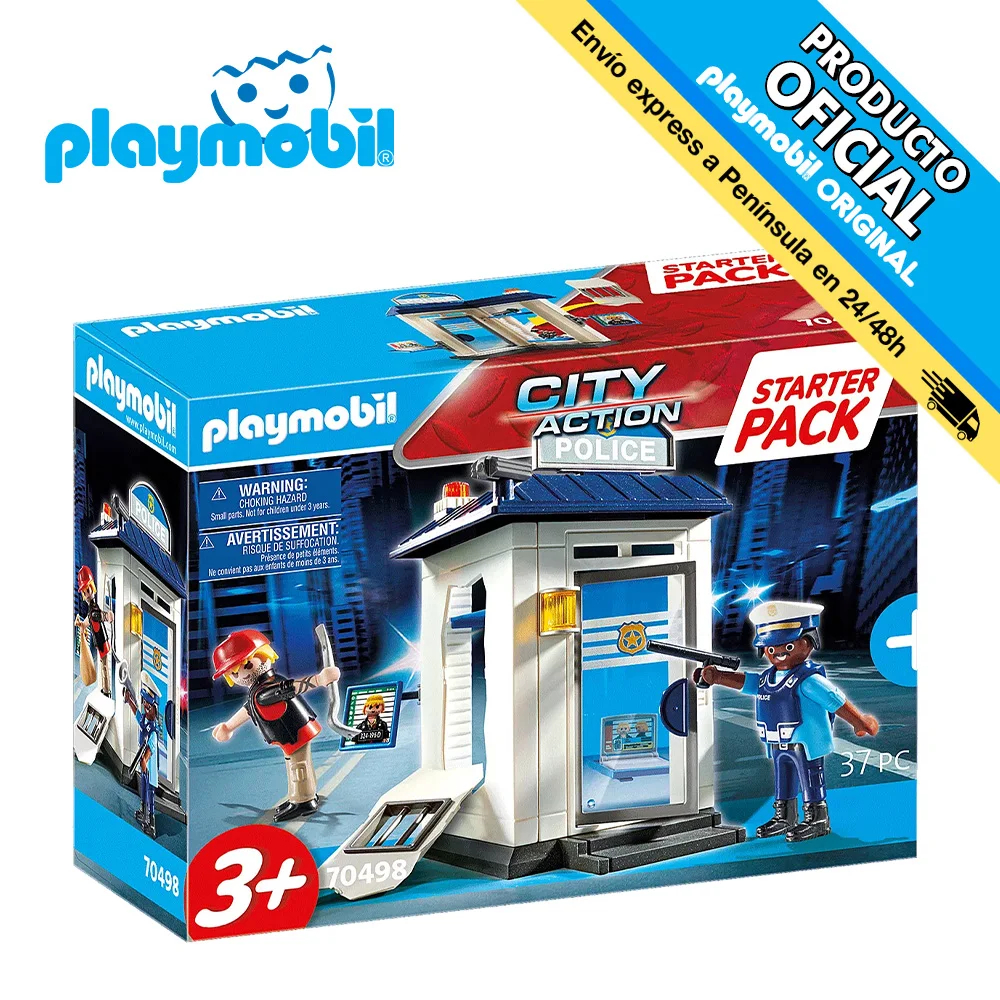 Playmobil ® 70498 Starter Pack Police, Original, Click, Gift, Child, Girl, Toy