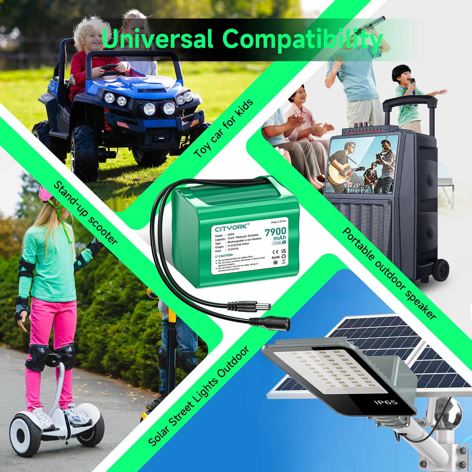 12.6V 7900mAh Rechargeable Li-ion Battery for 12V Devices, Router Alarm systems, Solar Panel, Electromobility toys, CCTV Camera image 4