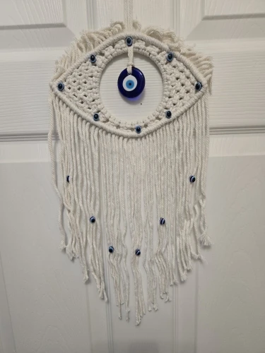 Boho evil eye macrame wall hanging photo review