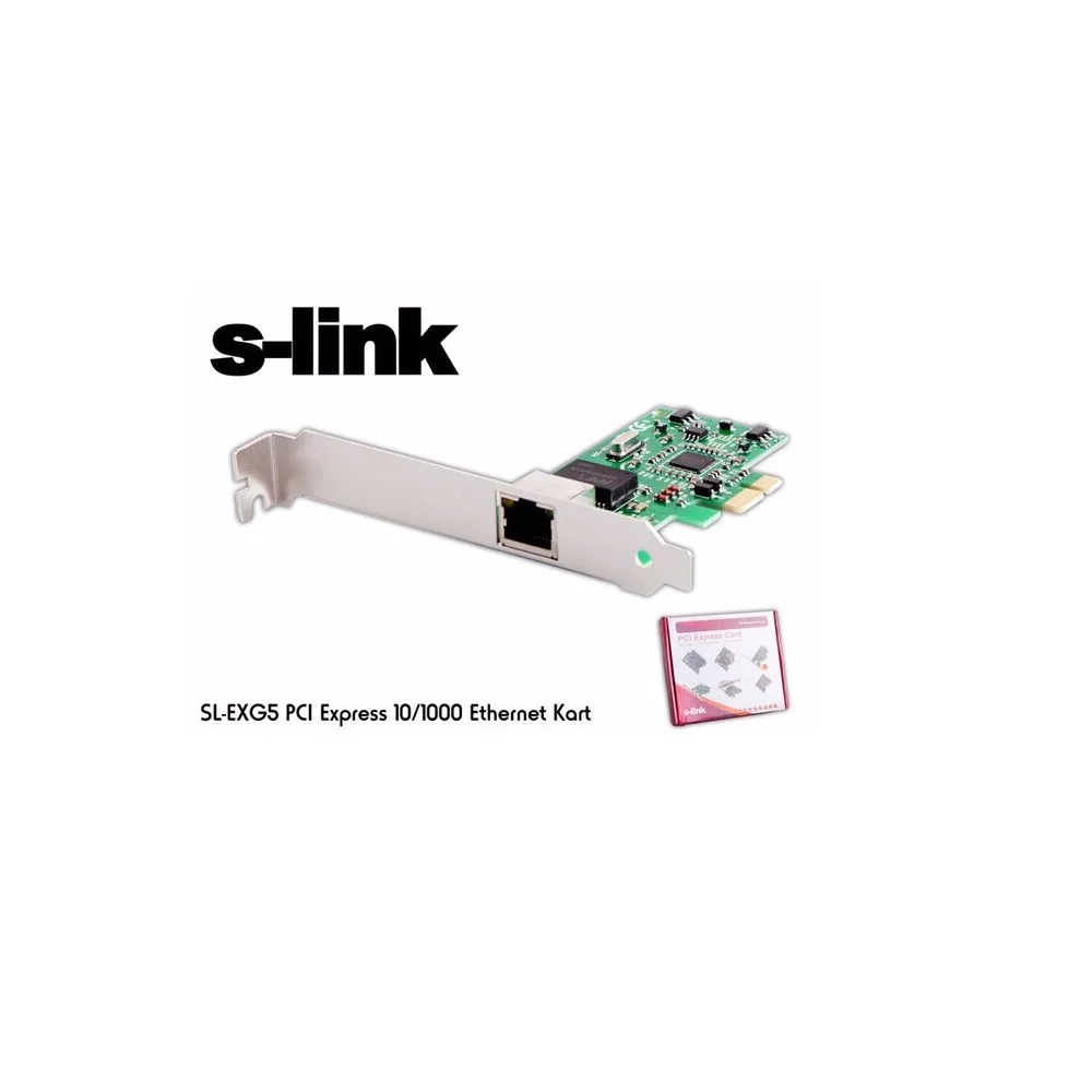 S-Link Sl-Exg5 Pci Express 10/1000 이더넷 카드, 네트워크 카드, 데스크탑 컴퓨터
