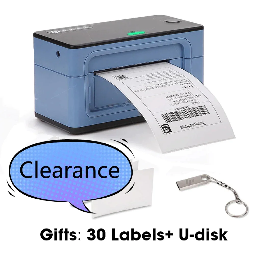 CLEARANCE ISSYZONEPOS LOGO Thermal Shipping Label 4 inch Label USB Barcode Sticker Printer 40-110mm Express