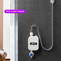 Chauffe-eau instantané 3500W 220V Prise UE Robinet de salle de bain Chauffe-eau Affichage numérique Ferme Maison de campagne Hôtel 6