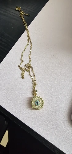 Gold Evil Eye Sunburst Pendant Necklace photo review