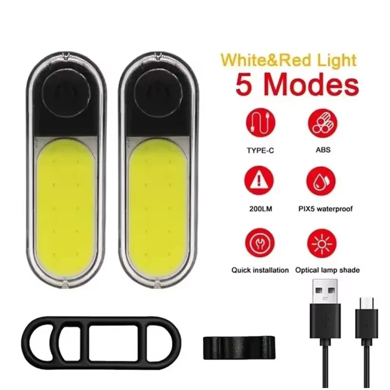 Bike Taillight Waterproof Riding Rear Light Led Usb Chargeable Road Mountain Bike Cycling Tail Light Bicycle Light Mtb Lamp