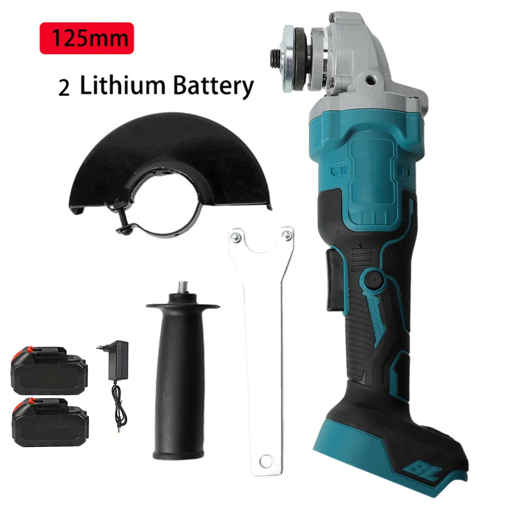 125MM Bürstenloser Elektrischer Winkelschleifer 3 Geschwindigkeiten Kabelloser Schleifer Schneidemaschine Holzbearbeitungs-Elektrowerkzeug für Makita 18V Akku – Detail 2