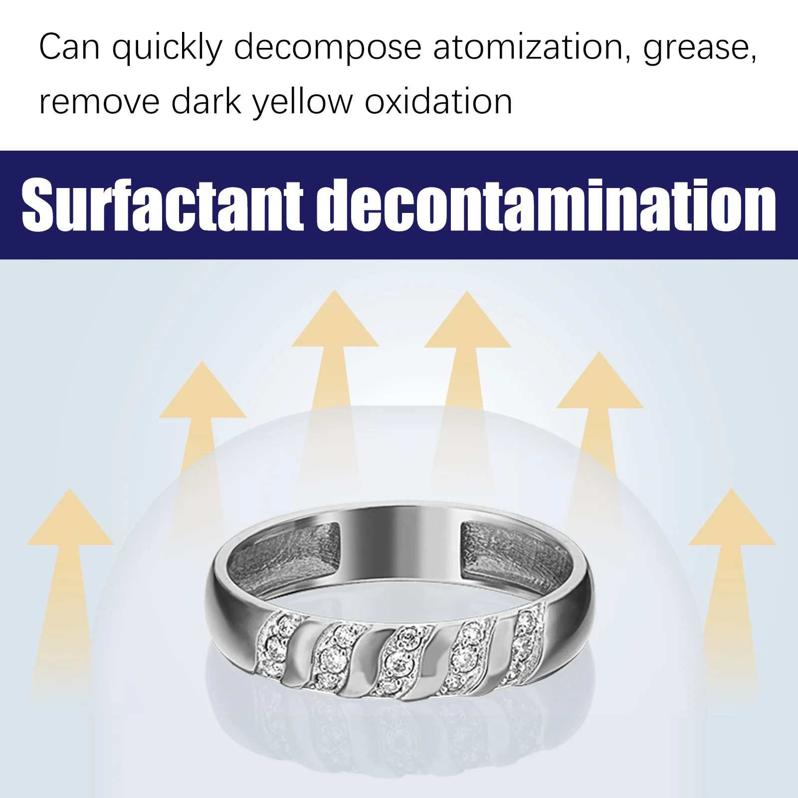 Jue Fish 50ml Jewelry Cleaner Solution Spray Gold Watch Cleaning Anti Tarnish Polish Clean Rust Remover Jewelry Stain-Free Spray