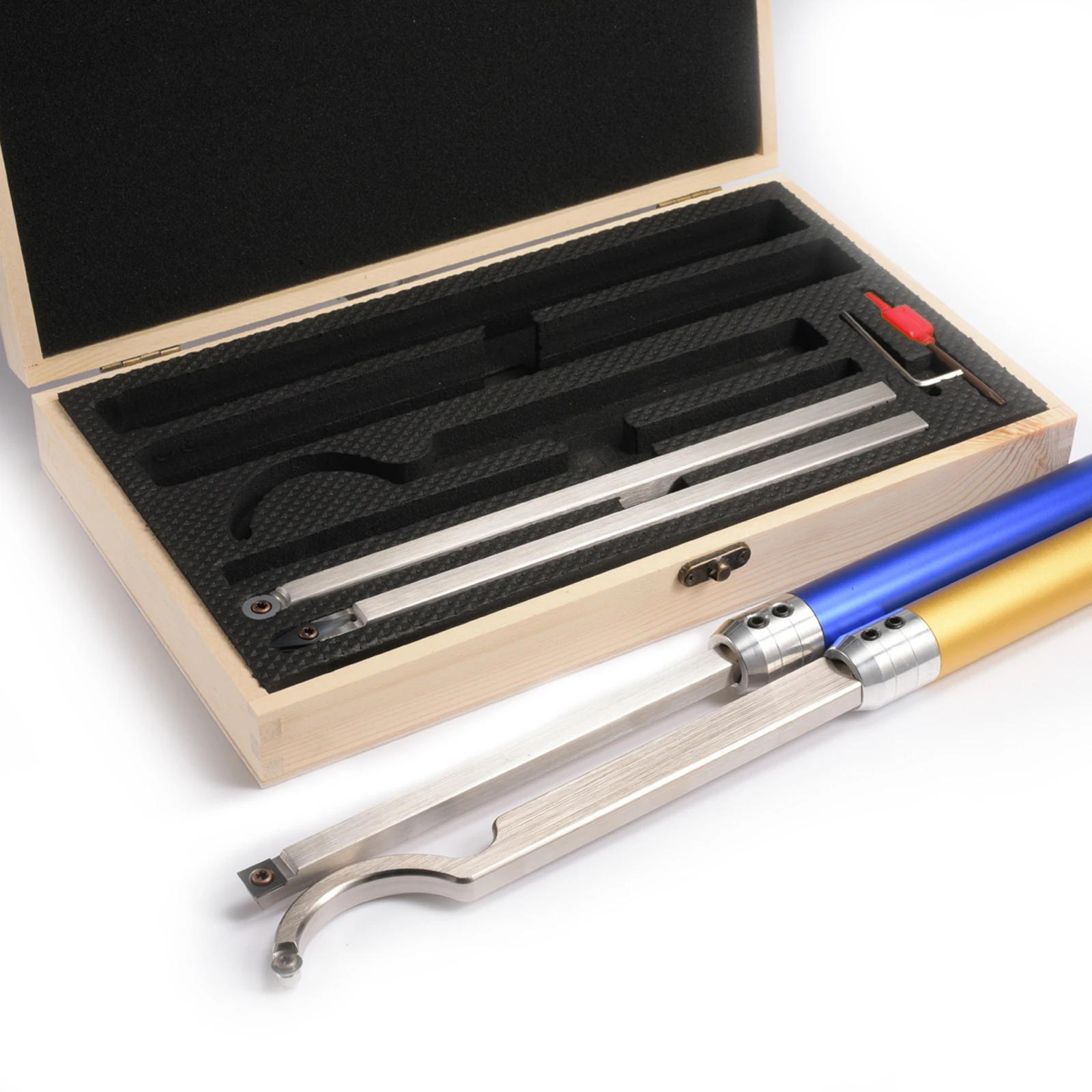 6 in1 Carbide Woodturning Tool Set Wood Turning Chisel Kit with Cutting Inserts & Box for Lathe Woodworking Tools Accessories woodturning tool set