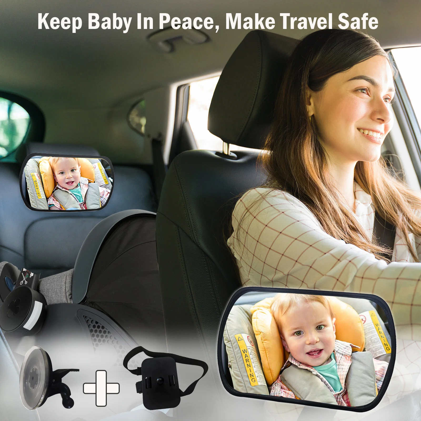 Headrest Rear Seat Mirror Baby Mirror For Car Shynerk Baby Car