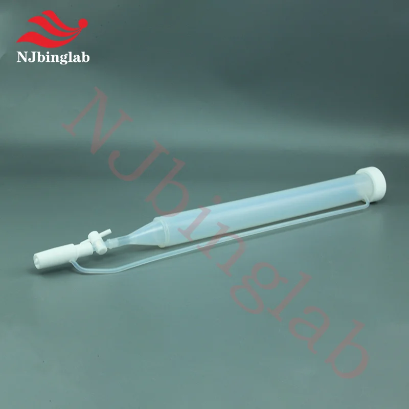 NJbinglab PFA 압력 균등화 드로핑 깔때기 500ML, 화학적으로 불활성 및 내열성으로 정확한 실험실 투약 가능