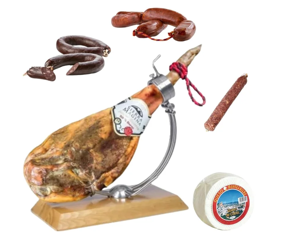 Lotto Di Cestini Da Cantina: Esperienza Gourmet Premium Coccolati Con Il Prosciutto Duroc Di Riserva, Puro Formaggio Di Capra, Salsiccia Iberica Alime
